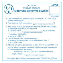 4 x 4" - "Caution Moisture Sensitive Devices" Labels image