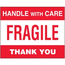 8 x 10" - "Fragile - Handle With Care" Labels image