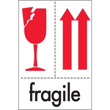 4 x 6" - "Fragile" Labels image