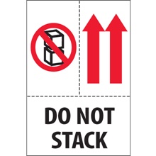 4 x 6" - "Do Not Stack" Labels image