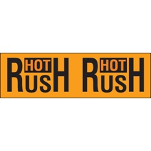 3 x 10" - "Hot Rush" (Fluorescent Orange) Labels image