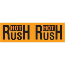 3 x 10" - "Hot Rush" (Fluorescent Orange) Labels image