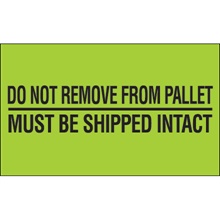 3 x 5" - "Do Not Remove From Pallet" (Fluorescent Green) Labels image