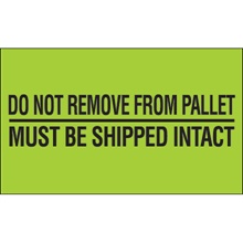 3 x 5" - "Do Not Remove From Pallet" (Fluorescent Green) Labels image