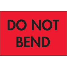 2 x 3" - "Do Not Bend" (Fluorescent Red) Labels image