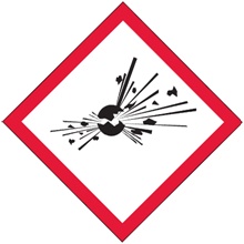 1 x 1" Pictogram - Exploding Bomb Labels image