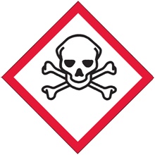 1 x 1" Pictogram - Skull and Crossbones Labels image