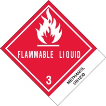 4 x 4 3/4" - "Methanol" Labels image