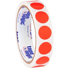3/4" Fluorescent Red Inventory Circle Labels image