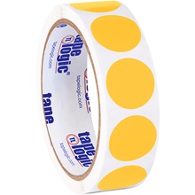 1" Circles - Fluorescent Orange Removable Labels image