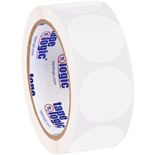 1 1/2" White Inventory Circle Labels image