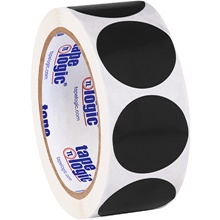 1 1/2" Black Inventory Circle Labels image