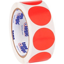 1 1/2" Fluorescent Red Inventory Circle Labels image