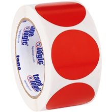 2" Red Inventory Circle Labels image
