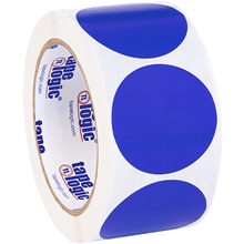 2" Dark Blue Inventory Circle Labels image