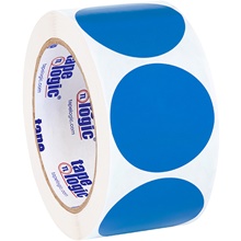 2" Light Blue Inventory Circle Labels image