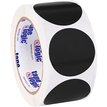 2" Black Inventory Circle Labels image