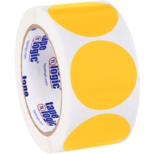 2" Circles - Fluorescent Orange Removable Labels image