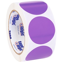 2" Purple Inventory Circle Labels image