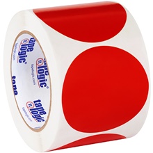 3" Red Inventory Circle Labels image