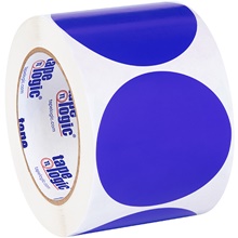 3" Dark Blue Inventory Circle Labels image