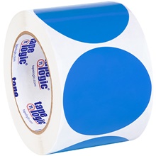 3" Light Blue Inventory Circle Labels image
