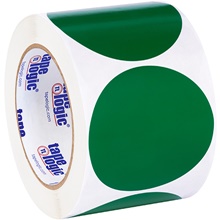 3" Green Inventory Circle Labels image