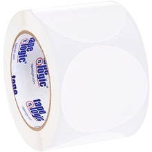 3" White Inventory Circle Labels image