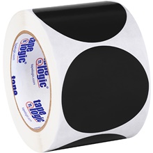 3" Black Inventory Circle Labels image
