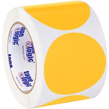 3" Fluorescent Orange Inventory Circle Labels image
