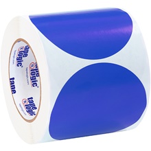 4" Dark Blue Inventory Circle Labels image