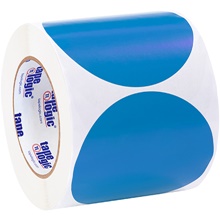 4" Light Blue Inventory Circle Labels image