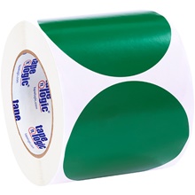4" Green Inventory Circle Labels image