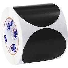 4" Black Inventory Circle Labels image