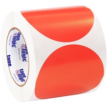4" Fluorescent Red Inventory Circle Labels image