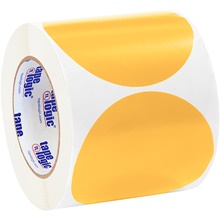 4" Fluorescent Orange Inventory Circle Labels image