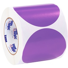 4" Purple Inventory Circle Labels image