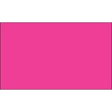 3 x 5" Fluorescent Pink Inventory Rectangle Labels image