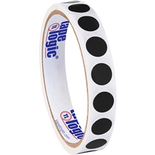1/2" Black Inventory Circle Labels image