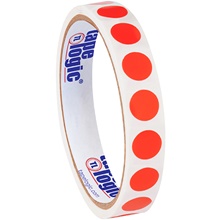 1/2" Fluorescent Red Inventory Circle Labels image