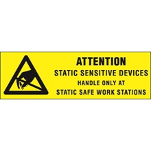 5/8 x 2" - "Attention - Static Sensitive Devices" Labels image