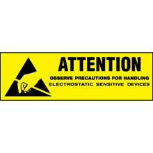 5/8 x 2" - "Attention - Observe Precautions" Labels image