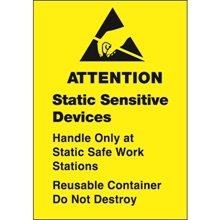 1 3/4 x 2 1/2" - "Static Sensitive Devices" Labels image