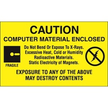 3 x 5" - "Computer Material Enclosed" Labels image