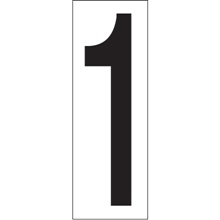 3 1/2" "1" Vinyl Warehouse Number Labels image