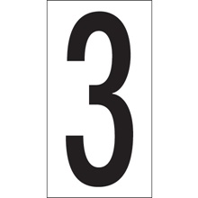 3 1/2" "3" Vinyl Warehouse Number Labels image