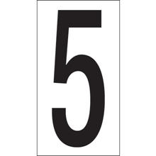 3 1/2" "5" Vinyl Warehouse Number Labels image