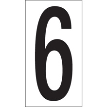 3 1/2" "6" Vinyl Warehouse Number Labels image