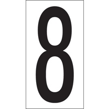 3 1/2" "8" Vinyl Warehouse Number Labels image