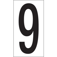 3 1/2" "9" Vinyl Warehouse Number Labels image